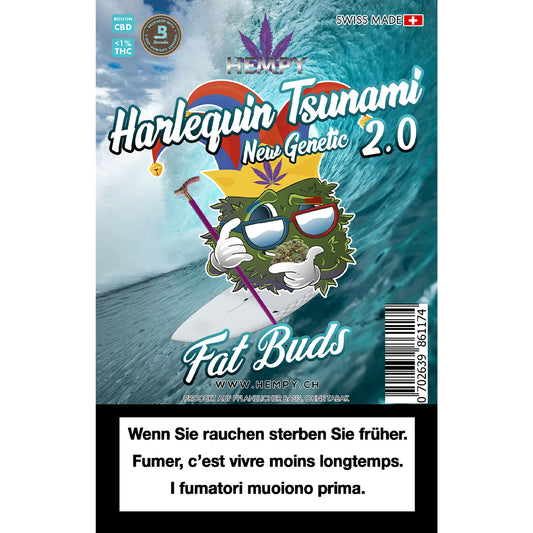Hempy Harlequin Tsunami Indoor Fat Buds 2.0 New Genetic 12g